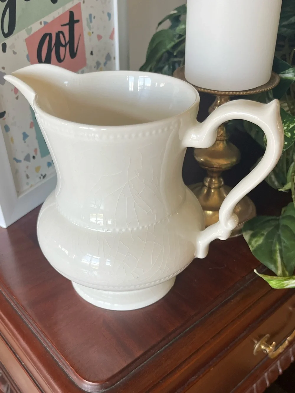 Cuthbertson Antique Classic White Pitcher